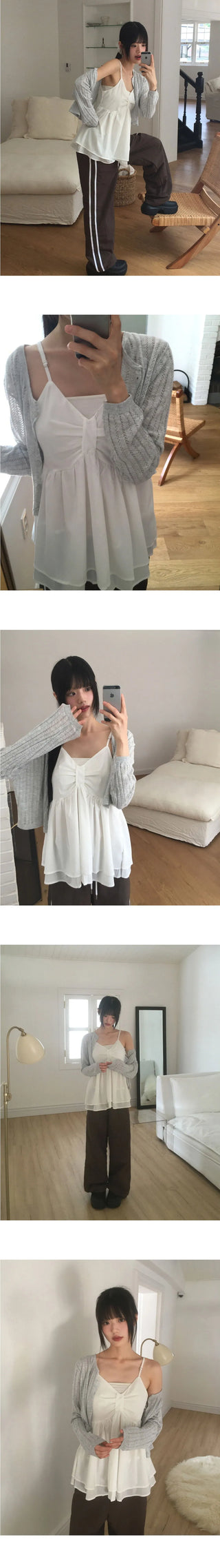 Iview Eyelet Punching Crop Cardigan