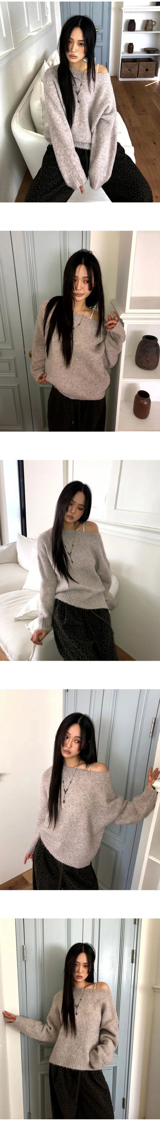 Deu Round Neck Loose-fit Knitwear