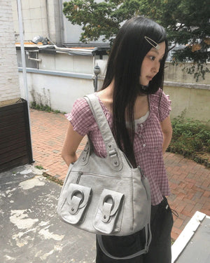 Cran Vintage Pocket Leather Shoulder Bag