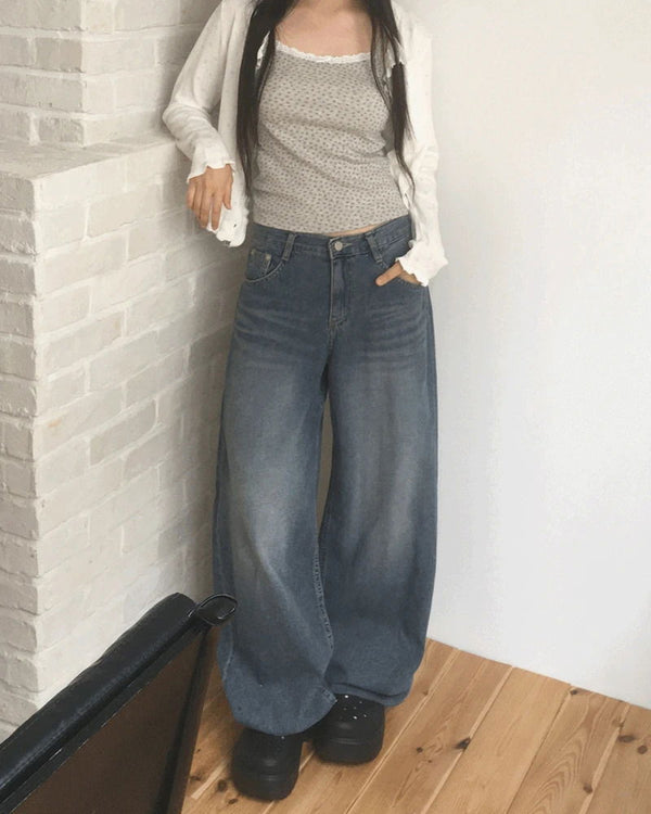 Roju Balloon Wide Denim Pants
