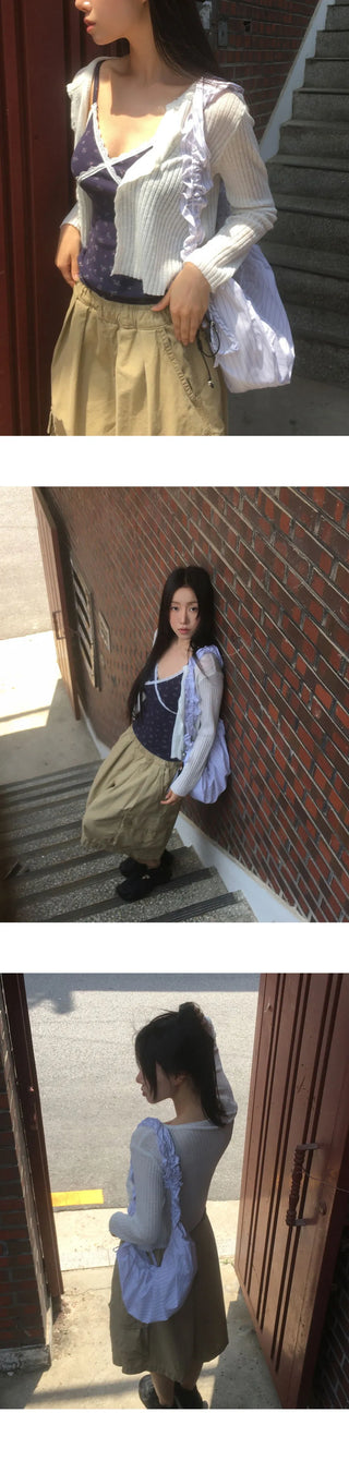 Yoring Summer Sheer Ribbed Cardigan