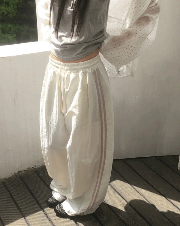 Neot Side Track Color Block Nylon Pants