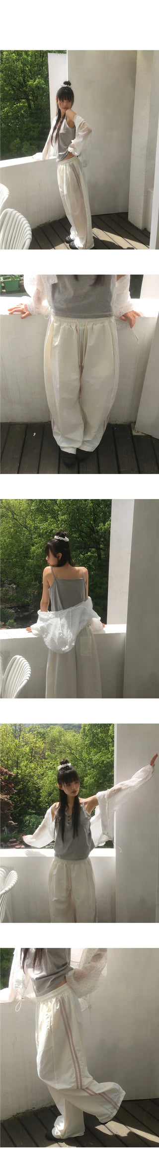 Neot Side Track Color Block Nylon Pants