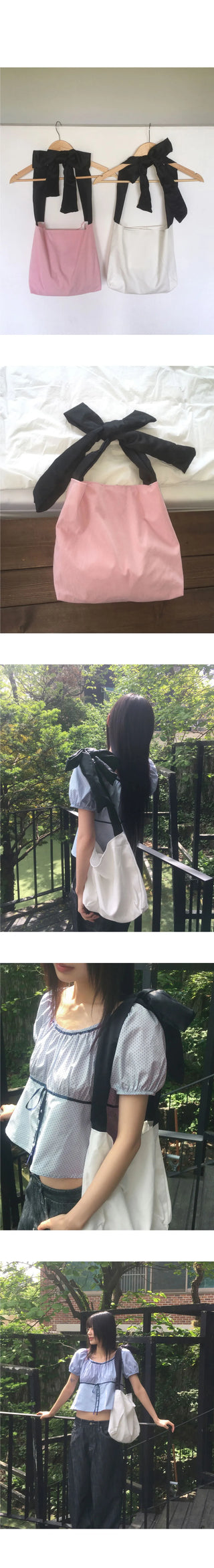 Eno Ribbon Strap Cotton Cross Shoulder Bag