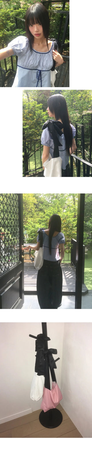 Eno Ribbon Strap Cotton Cross Shoulder Bag