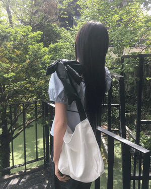 Eno Ribbon Strap Cotton Cross Shoulder Bag