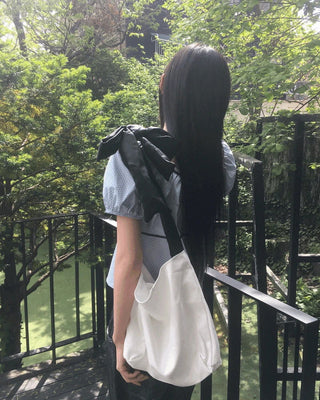 Eno Ribbon Strap Cotton Cross Shoulder Bag