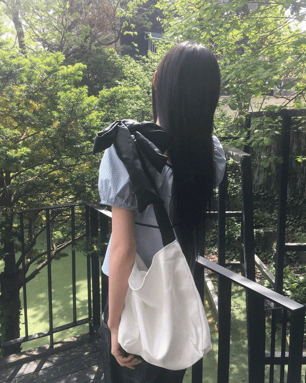 Eno Ribbon Strap Cotton Cross Shoulder Bag