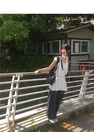 Pheno Dot Track Color Block Nylon Pants