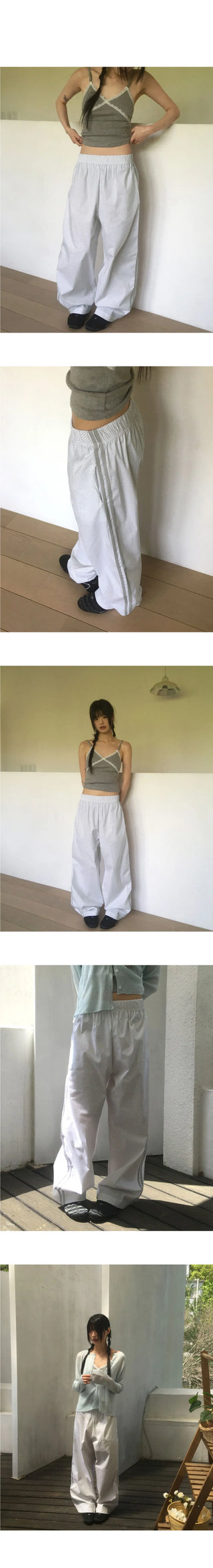 Pheno Dot Track Color Block Nylon Pants