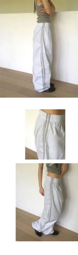 Pheno Dot Track Color Block Nylon Pants