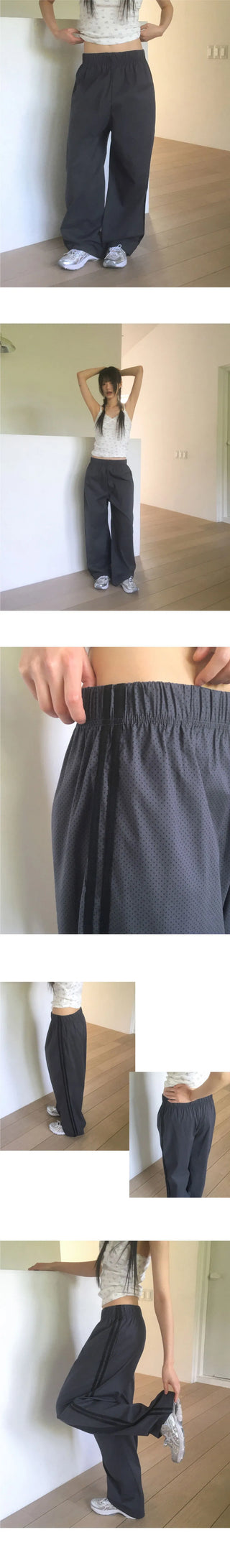 Pheno Dot Track Color Block Nylon Pants