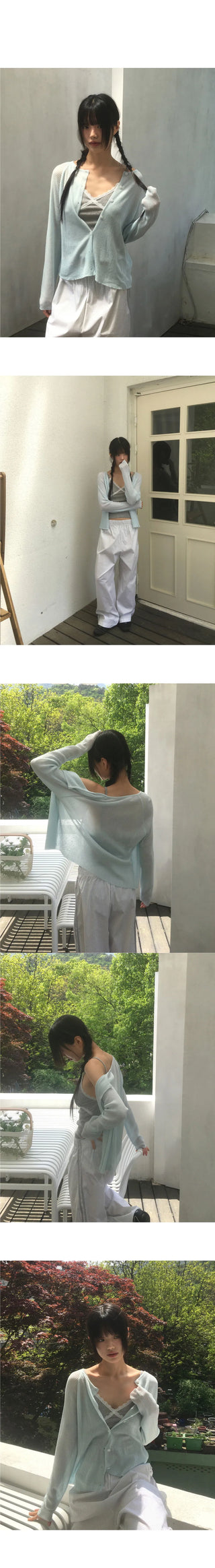 Floyd See-Through Ribbed Cardigan
