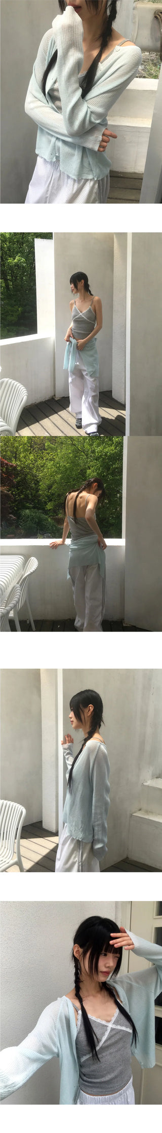 Floyd See-Through Ribbed Cardigan