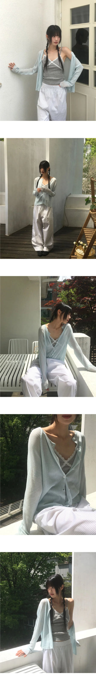 Floyd See-Through Ribbed Cardigan