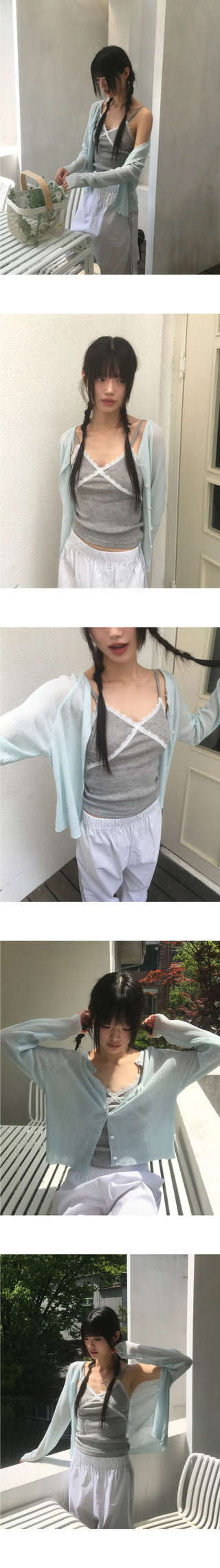Floyd See-Through Ribbed Cardigan