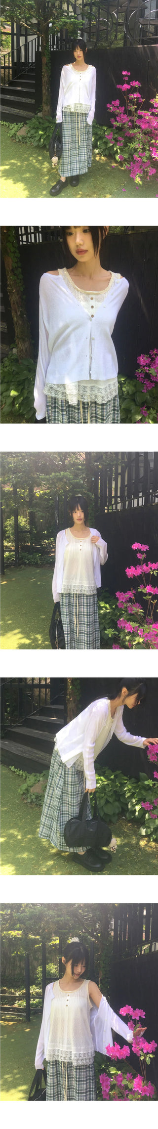 Floyd See-Through Ribbed Cardigan