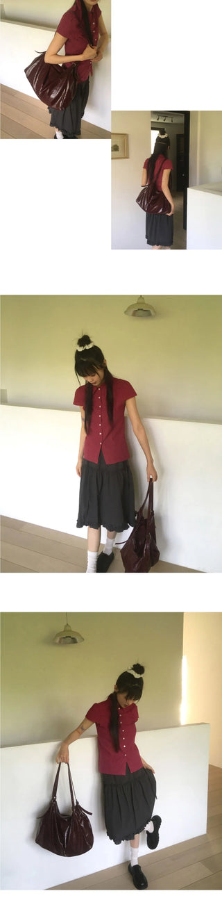 Pocari Slim Check Short Sleeve Shirt