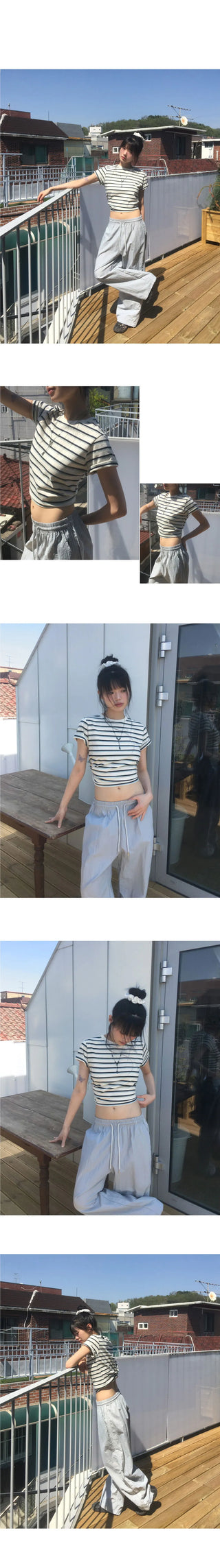 Raven Loose-fit striped short sleeve t-shirt