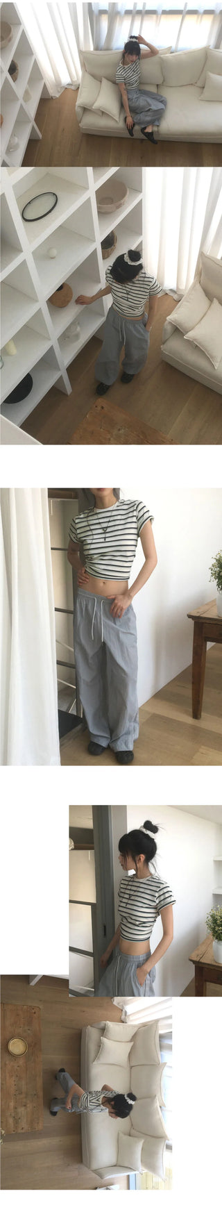 Raven Loose-fit striped short sleeve t-shirt