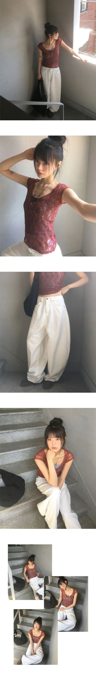 Celto Angel Wings Embroidered Wide Pants