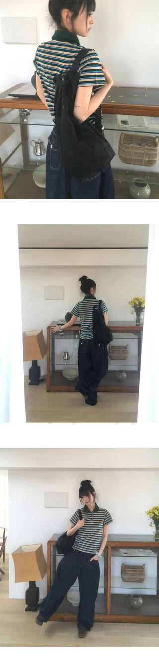 U-Ring Folding Pleated Nylon Backpack