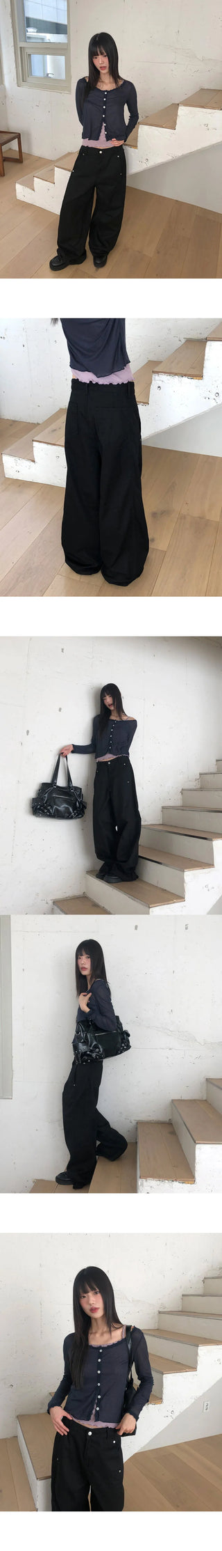 Zve Rivet Split Wide Pants
