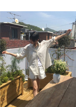 Came pendant stripe shirt