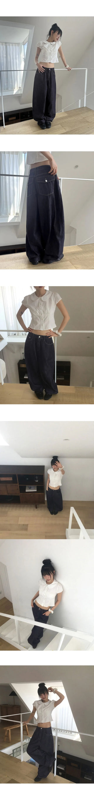 Yuki Raw Pocket Balloon Denim Pants