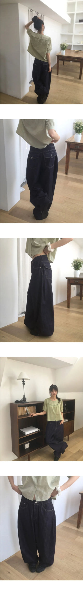 Yuki Raw Pocket Balloon Denim Pants