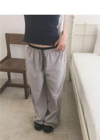 Yobi Line Color Block Nylon Pants