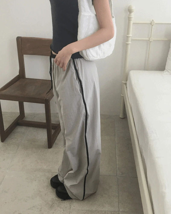 Yobi Line Color Block Nylon Pants