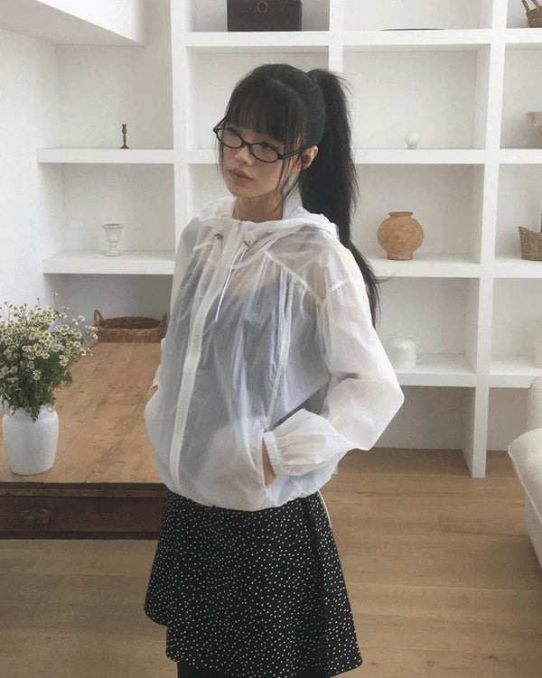 POININ NYLON WINDSHIELD HOODED ZIP-UP