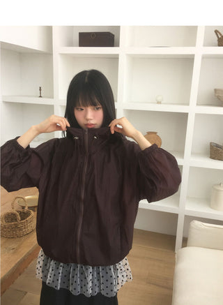 POININ NYLON WINDSHIELD HOODED ZIP-UP