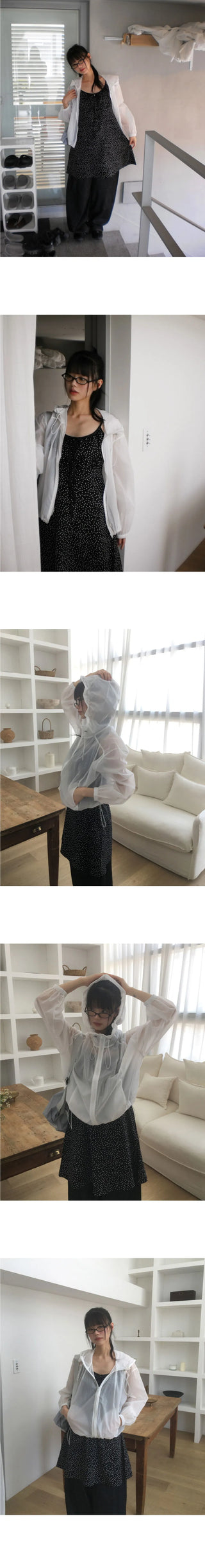 POININ NYLON WINDSHIELD HOODED ZIP-UP