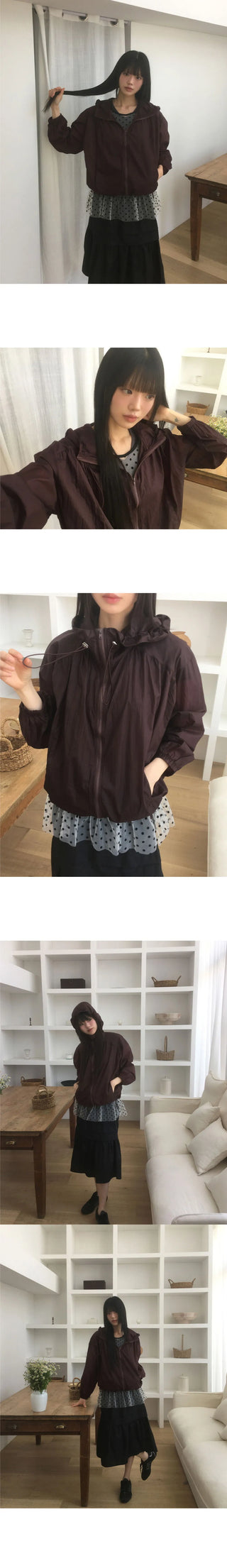 POININ NYLON WINDSHIELD HOODED ZIP-UP