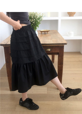 Mire Split cancan midi skirt