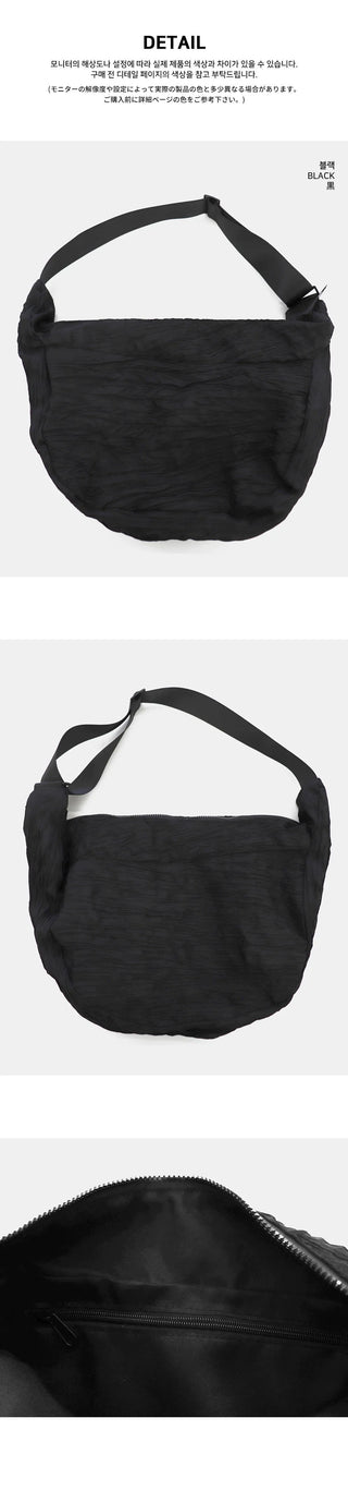 Leon Fleece Pleated Big Crossbody Bag