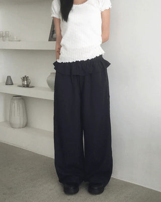 Paulan Frill Skirt Nylon Pants