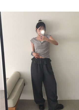 Paulan Frill Skirt Nylon Pants