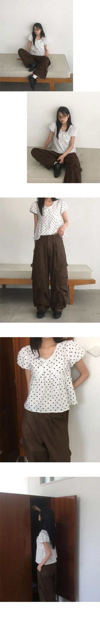 Pitta diagonal cargo pocket wide pants