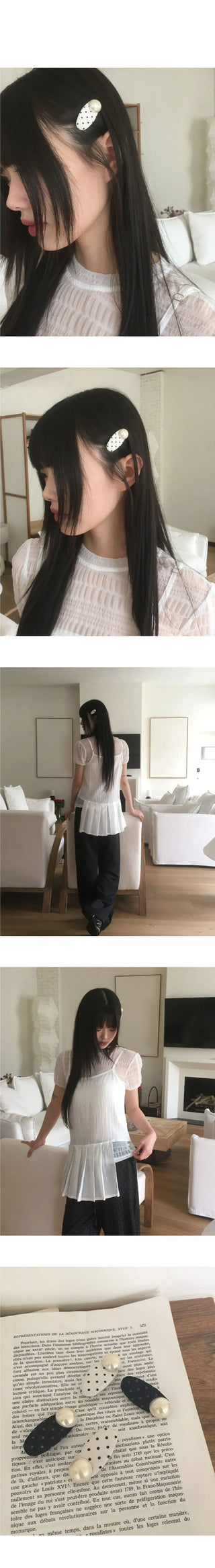 Cure Mini Dot Pearl Hairpin