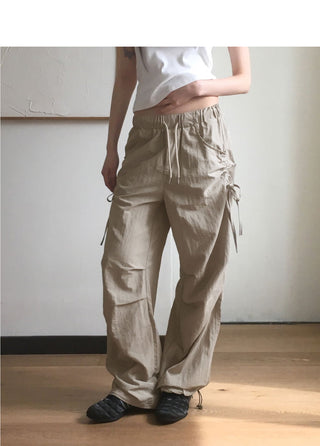 Shopper Nylon String Wide Two Way Pants