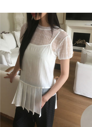 Levert Mesh Lace Short Sleeve T-Shirt