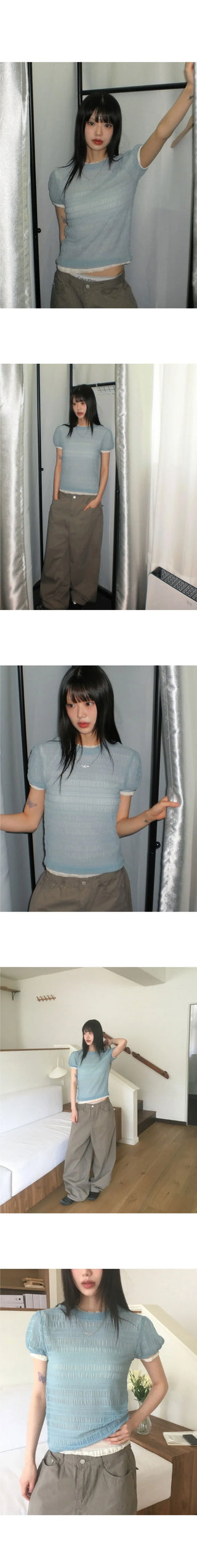 Levert Mesh Lace Short Sleeve T-Shirt