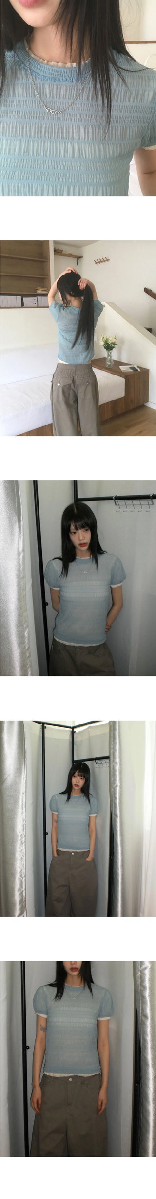 Levert Mesh Lace Short Sleeve T-Shirt