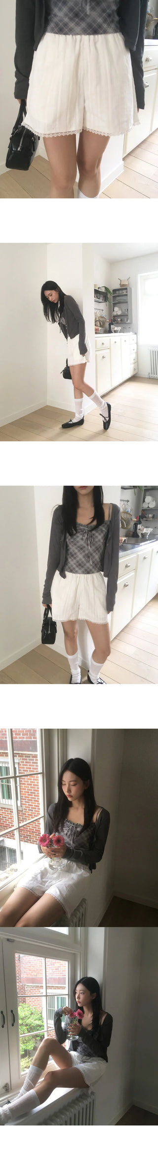 Soap Punching Lace Shorts Short Pants