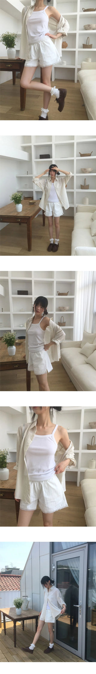 Soap Punching Lace Shorts Short Pants