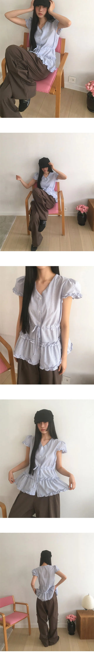 Chiring Frill String Blouse