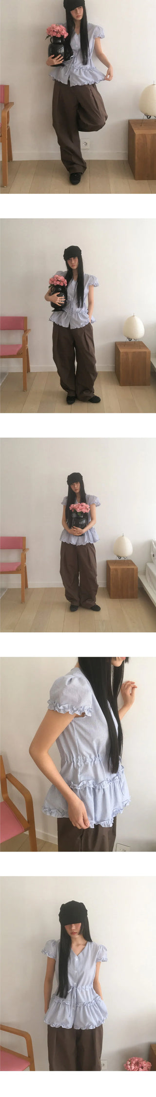 Chiring Frill String Blouse
